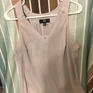 Sheer Gray Sleeveless Blouse